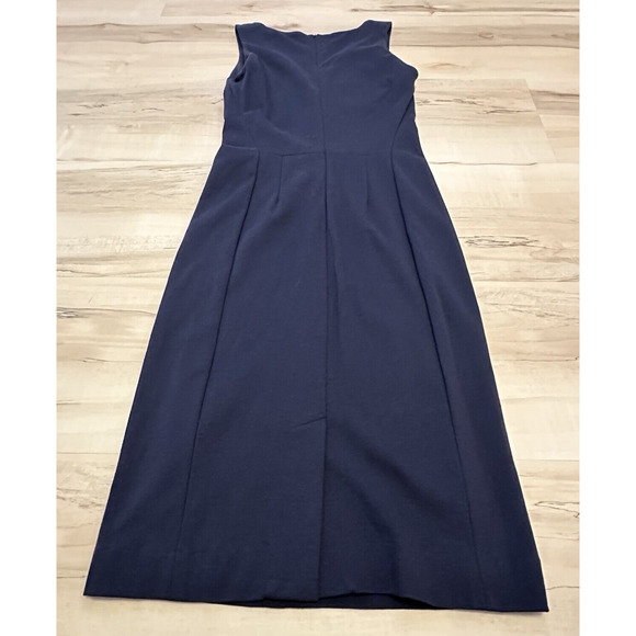 MM LaFleur Women 4 The Rachel Dress V Neck Sleeveless Navy Blue - Picture 3 of 10